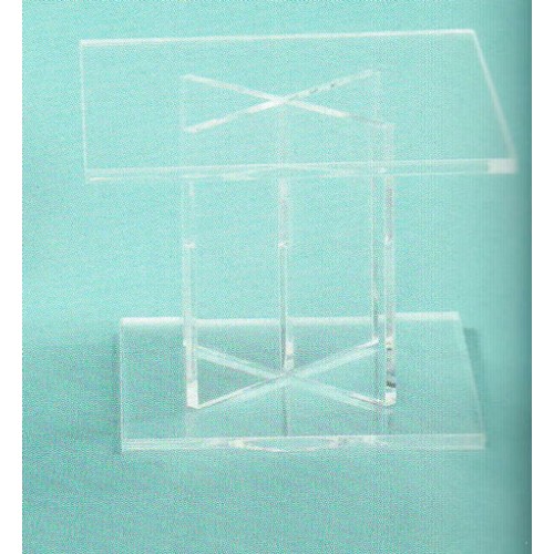 Alzate trasparenti a piedistallo