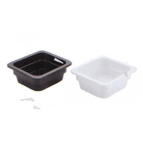Vasche in melamina GN 1/6 colore nero e bianco