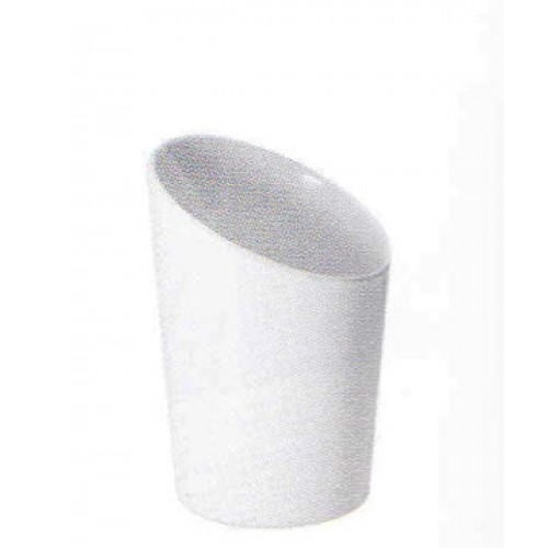 Bicchiere cono bianco diametro cm.7,4xh.11
