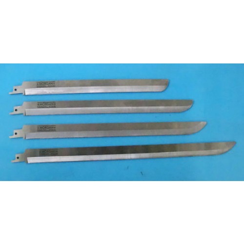 Lame INOX con taglio liscio, con attacco universale per seghe a gattuccio bosch, makita ecc., per taglio carne, arrosticini, spiedini, cubi, cubetti di carne, con risparmio di tempo e fatica nelle lavorazioni professionali.