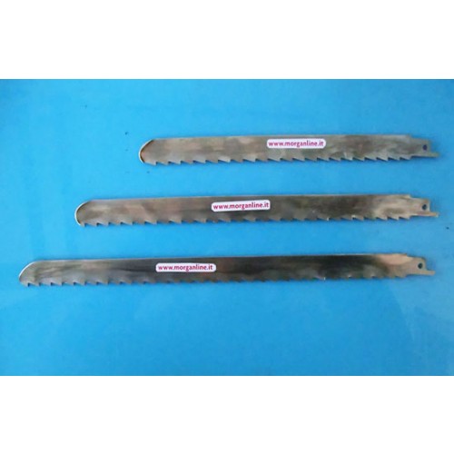 Lame INOX lineare dentate, per taglio di OSSI, per sega a batteria, per lavorazione carni macellate, lavorazione maiale, selvaggina, quarti bovini.(PRODOTTO NON RESTITUIBILE)