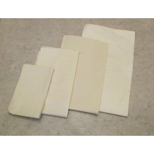Sacchi in cotone certificati per confezionamento prodotti alimentari: farina, legumi, riso, formaggi, caffè, castagne, salumi e prodotti da regalo, frutta secca, granaglie, carne cotta e vari. Prezzi per 1 pezzo
