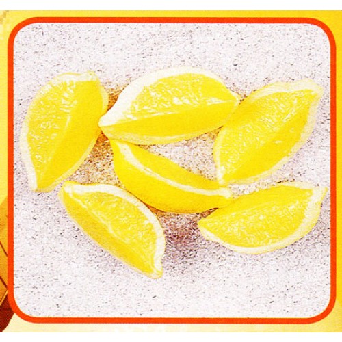 6 quarti di limone finti mm 90x35 (prezzi per 1 confezione da 6 quarti di limone)