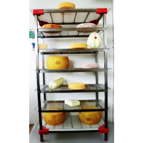 Lavorazione acciaio inox di attrezzature per caseifici Scaffalature con bancali