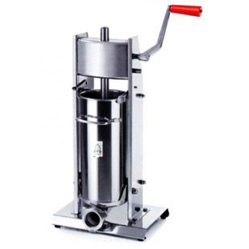 Insaccatrice manuale per salumi usata modello 5/V Tre Spade, capacità 5 l, usata per dimostrazione nelle macellerie.