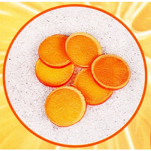 6 fette d'arancia finte mm 60 (prezzi per 1 confezione da 6 fette d'arancia)
