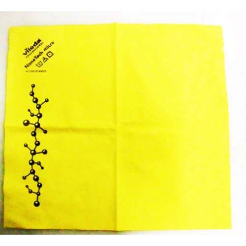 Panno antibatterico NanoTeck Micro originale professionale Vileda certificato, colore giallo, formato cm 38 x 40. Per la pulizia di tutte le superfici: vetri, alluminio, acciaio inox, plastica ecc., prezzi per 1 panno.