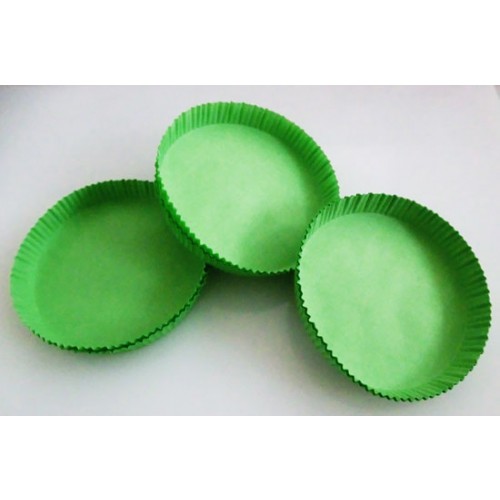 Pirottini o scodellini in carta verde diametro cm 10, altezza mm 15, confezioni da pz 1500.