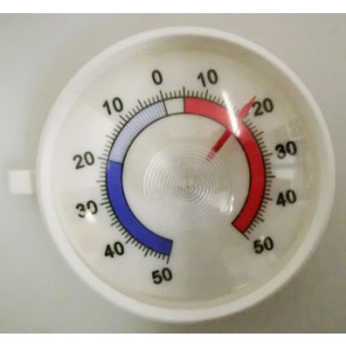 Termometro per banchi frigo di macellerie, supermercati e negozi alimentari, -50 gradi C. + 50 gradi C.