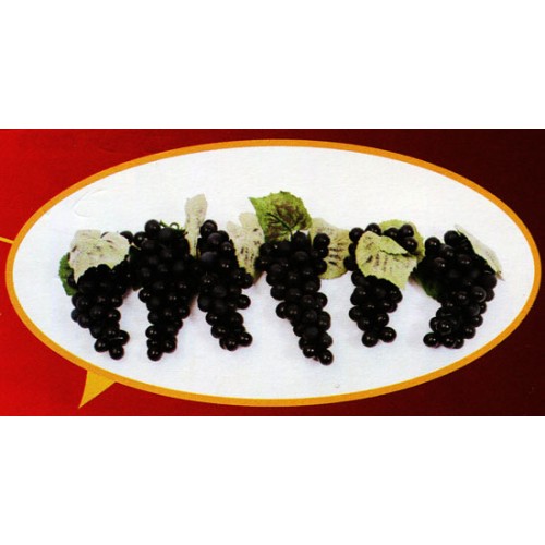 6 grappoli di uva x 51 nera finta cm 16 (prezzo per 6 grappoli di uva x 51 nera)