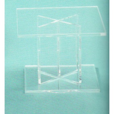 Alzate trasparenti a piedistallo