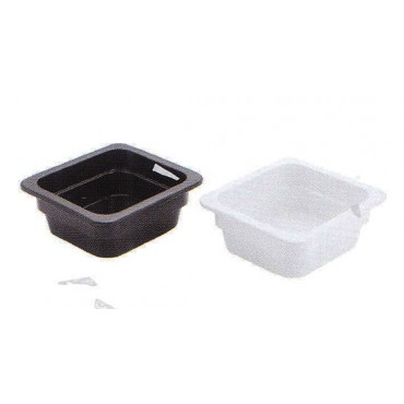 Vasche in melamina GN 1/6 colore nero e bianco