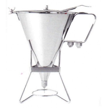 Imbuto colatore inox lt.1,75 con 3 bocchette