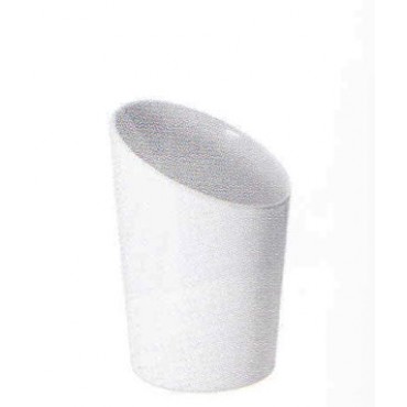 Bicchiere cono bianco diametro cm.7,4xh.11