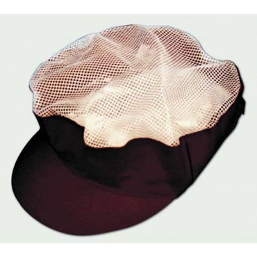 Cappello uomo donna con rete bianca e tesa rossa bordeaux