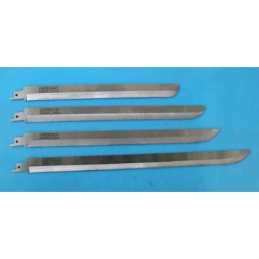 Lame INOX con taglio liscio, con attacco universale per seghe a gattuccio bosch, makita ecc., per taglio carne, arrosticini, spiedini, cubi, cubetti di carne, con risparmio di tempo e fatica nelle lavorazioni professionali.