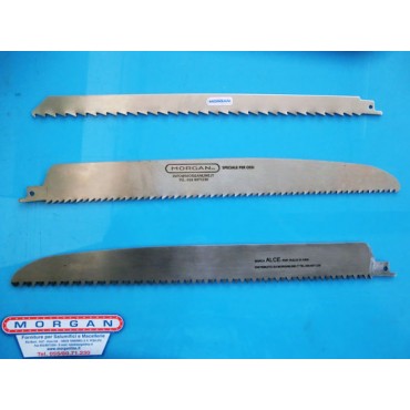 Lama INOX lineare dentata modello SEZIONA, per taglio di OSSI, per sega a batteria modello SEZIONA, per lavorazione carni macellate, lavorazione maiale, selvaggina, quarti bovini. dente spaziato.