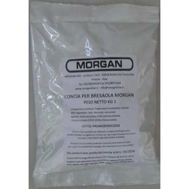 CONCIA PER BRESAOLA MORGAN, prezzi per confezioni da kg. 1.