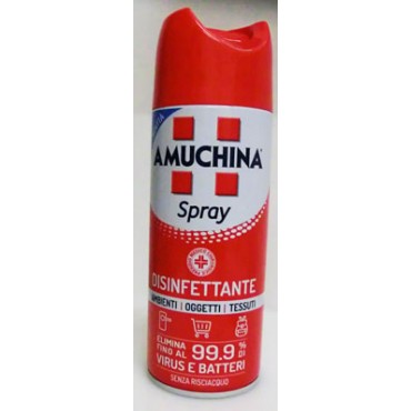 Disinfettante, veloce spray, VIRUS E BATTERI, reg. ministero salute, per indumenti, calzature, armadietti carrelli spesa, LINEA-VIRUS E BATTERI, Amuchina, prezzi per 1 flacone bomboletta spray da ml 400.