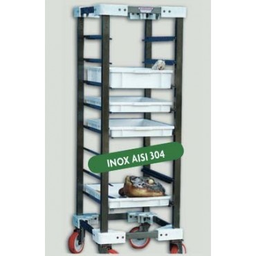 Lavorazione acciaio inox di attrezzature per caseifici Scaffalature con bancali
