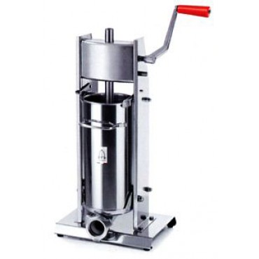 Insaccatrice per salumi a manovella inox verticale mod. 5/V Deluxe, capacità 5 l - Deluxe Sausage Filler - PREZZO SCONTATO DEL 5%: € 323,64.