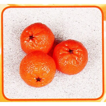 3 mandarini finti mm 65x50 (prezzi per 1 confezione da 3 mandarini)