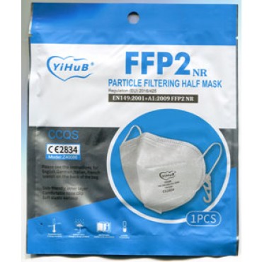 Mascherine FFP2-CCQS-CE2834, industrie e negozi alimentari.
