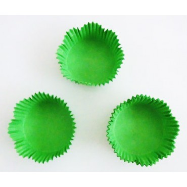 Pirottini o scodellini in carta verde smerlata diametro mm 45, altezza mm 25, confezioni da pz 2000.